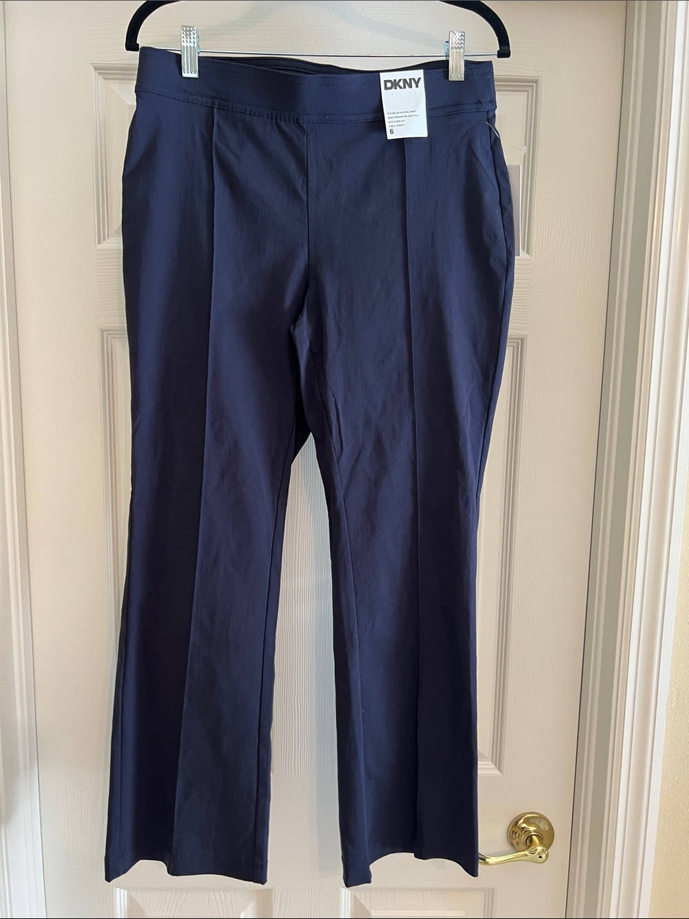 DKNY Women's Navy Kick Flare Ankle Dress Pants